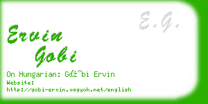 ervin gobi business card